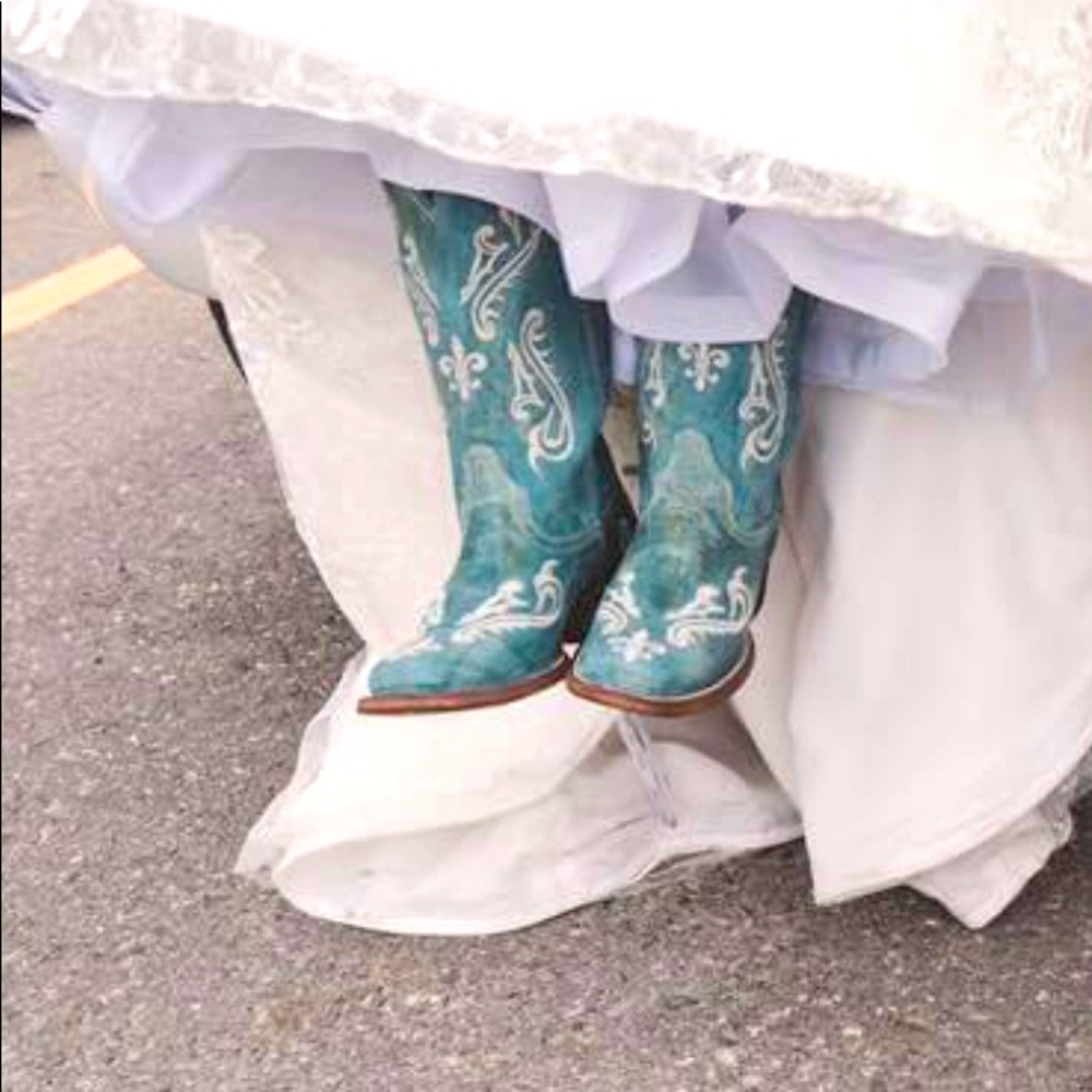 Corral brand turquoise cowgirl boots